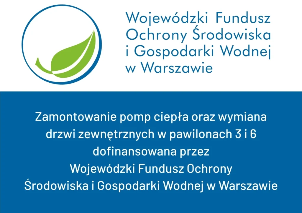 WFOŚiGW w Warszawie logo i info o dofinansowaniu